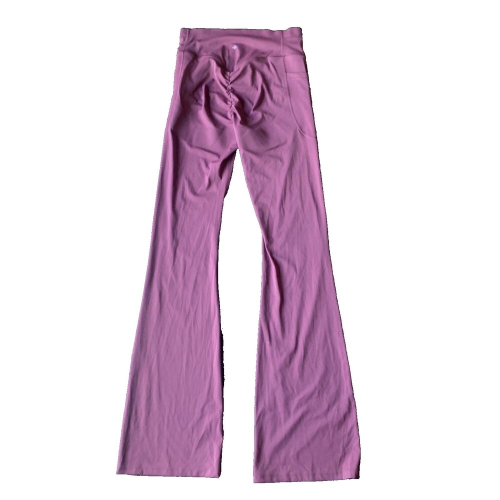 Halara Pink Crossover Ruched Scrunch Butt Flare Leggings Size Small